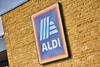 Aldi sign on brick building